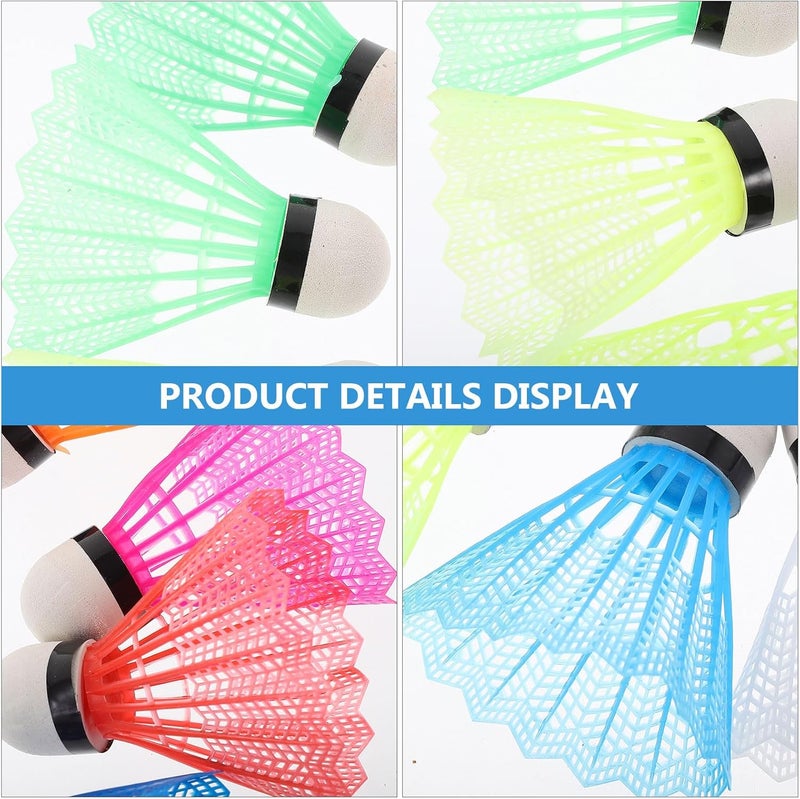 Veemoon 20PCS Badminton Shuttlecocks,Colorful Badminton Balls Plastic Birdies Balls for Indoor Outdoor Exercise Training Sports Activities Fitness (Random Color - Image 5